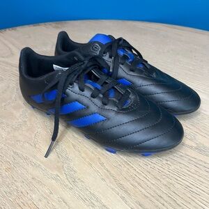 Adidas Goletto VIII Firm Ground Soccer Cleats Black Blue Kid's Unisex Size 3.5